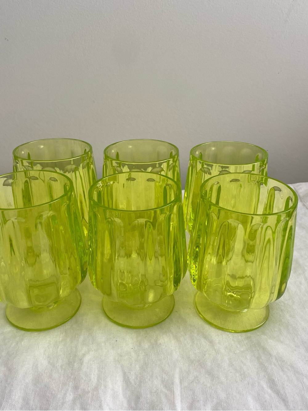 Anthropologie Set of 6 Lucia acrylic goblet